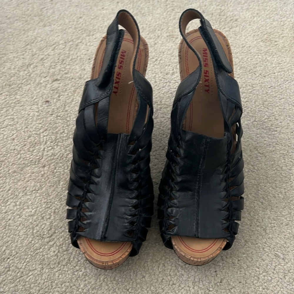 Women’s Miss Sixty leather sandals; sz 39/8.5; barely worn